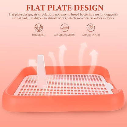 ULTECHNOVO Mesh Dog Toilet Tray Indoor Puppy Potty Trainer Anti-Slip Dog Pee Tray Lightweight Durable 6.9X5.5 Inch for Easy Cleaning and Training