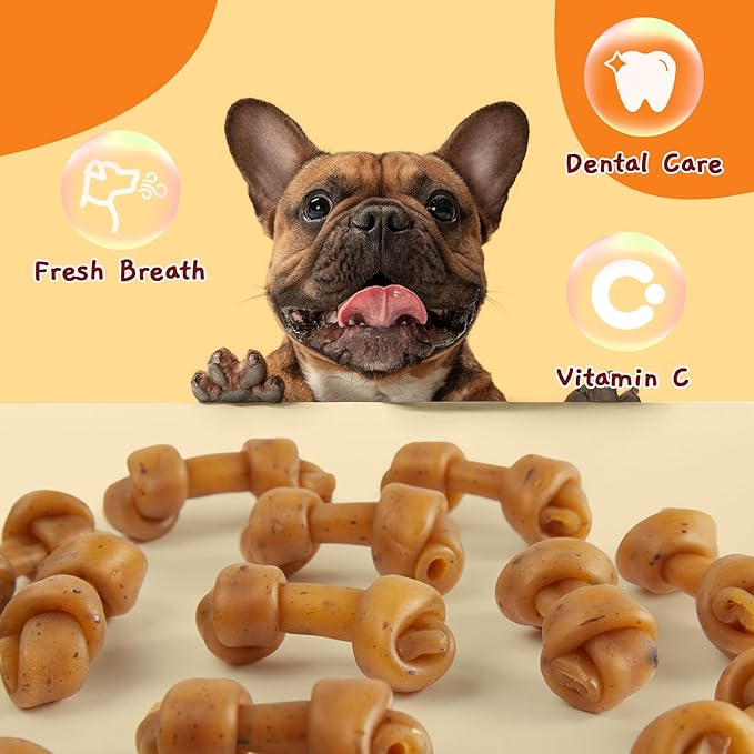 Jungle Calling Peanut Butter Dog Treats, Dental Puppy Chews, Rawhide-Free Bones for Small Dogs, 2.5'', About 15 Count
