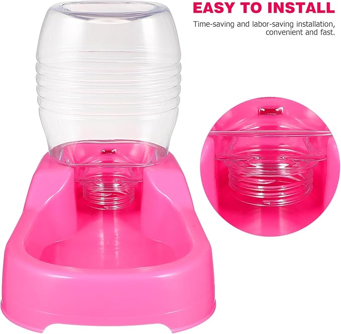Dog Water Feeder Auto Dog Feeder Pet Food Dispenser Pet Drinking Tool Water Bottle Puppy Puppy Stuff Cat Bowl Supplies Pink Cat Food