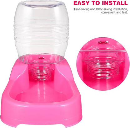 Dog Water Feeder Auto Dog Feeder Pet Food Dispenser Pet Drinking Tool Water Bottle Puppy Puppy Stuff Cat Bowl Supplies Pink Cat Food