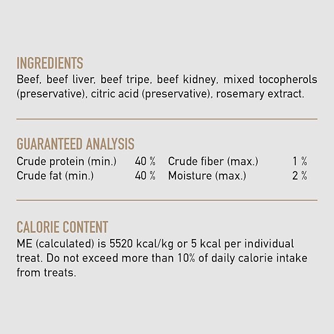 ORIJEN Grain Free High Protein Freeze Dried Dog Treats Ranch-Raised Beef Recipe 3.25oz Bag