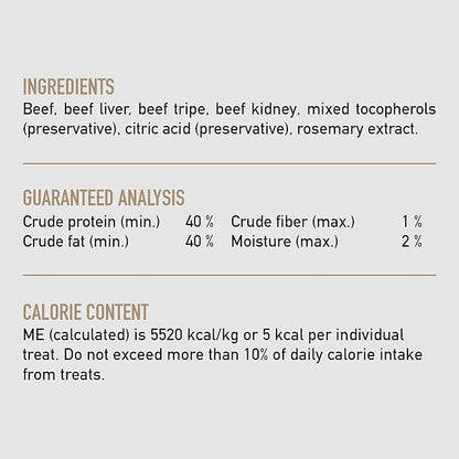 ORIJEN Grain Free High Protein Freeze Dried Dog Treats Ranch-Raised Beef Recipe 3.25oz Bag