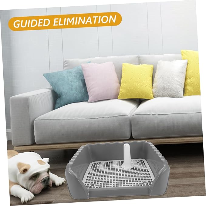 balacoo Dog Potty Training Aid Detachable Indoor Puppy Training Toilet Pole Mesh Grid for Easy Wash