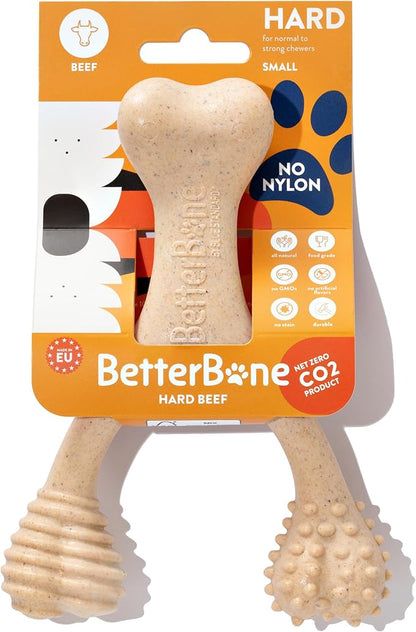 BetterBone - Hard Density - Ideal for Strong to Aggressive Chewers - All-Natural, Nylon-Free Dog Chew Toys - Non-Toxic, Promotes Dental Health, Splinter-Resistant, Sustainably Made
