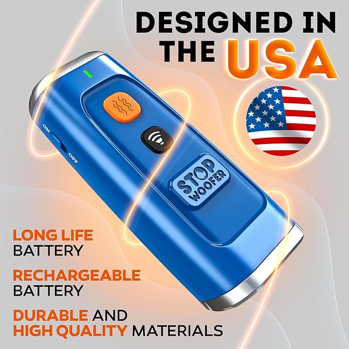 Stop Dog Barking Instantly – Ultrasonic Dog Bark Deterrent Device Humane No-Shock Barking Silencer & Dog Trainer for Indoor & Outdoor Use Effective Bark Control Solution for Small Medium Large Dogs