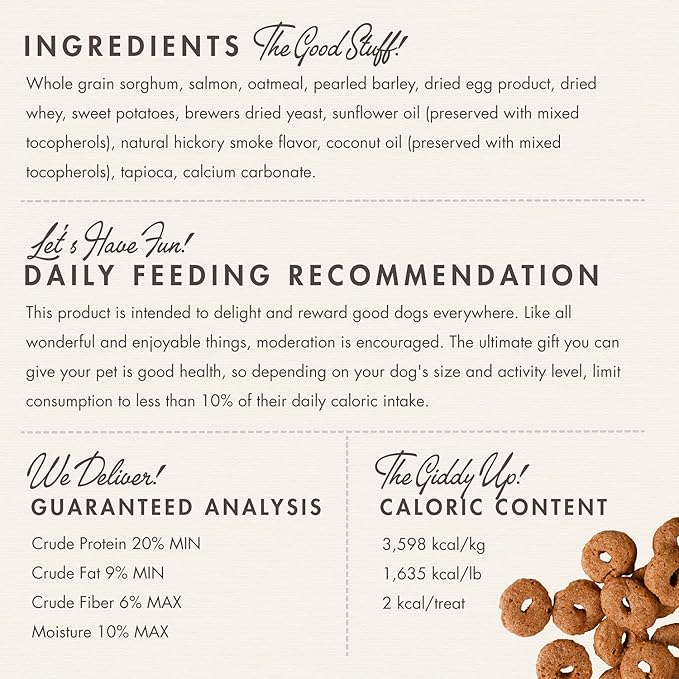 Fromm Crunchy Os Slammon' Smoked Salmon Dog Treats - Premium Crunchy Dog Treats - Salmon Recipe - 26 oz
