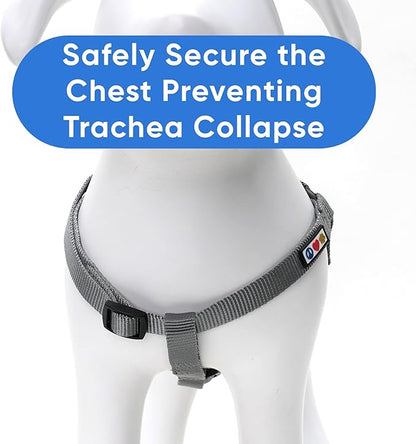 Pawtitas Solid Step-in Dog Harness – Adjustable No-Pull Vest for Puppies to Seniors, Safe & Comfortable L Grey