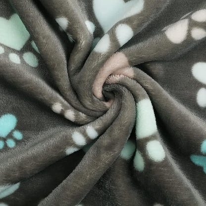 Luciphia 1 Pack 3 Blankets Fluffy Premium Fleece Pet Blanket Flannel Paw Printed Throw for Dog Cat(Medium 30x20'', Grey)