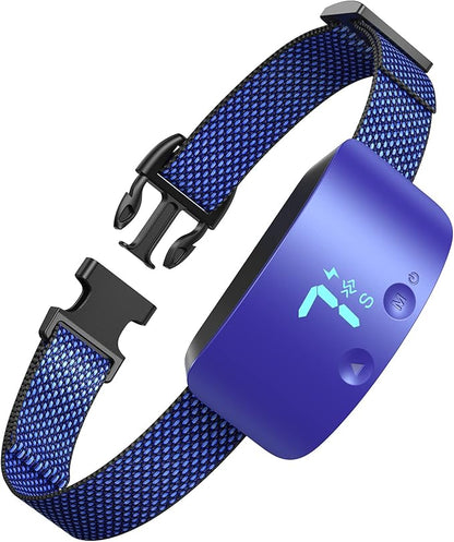 NBJU Bark Collar for Dogs,Rechargeable Anti Barking Training Collar with 7 Adjustable Sensitivity and Intensity Beep Vibration for Small Medium Large Dogs(Dark Blue