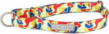 Lucky Love Dog Martingale Dog Collar - Adjustable, No-Slip, Durable, & Soft Webbing Collar for Male and Female Dogs Ideal for Training & Walking - Oscar, Large