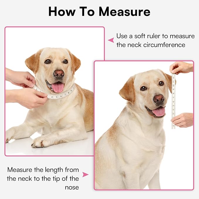Queennmore Soft Dog Cone for Small Dogs,Adjustable Comfy Dog Cones Collar Alternative for Post-Surgery Wound Healing,Cone for Dogs to Stop Licking,Pink,S