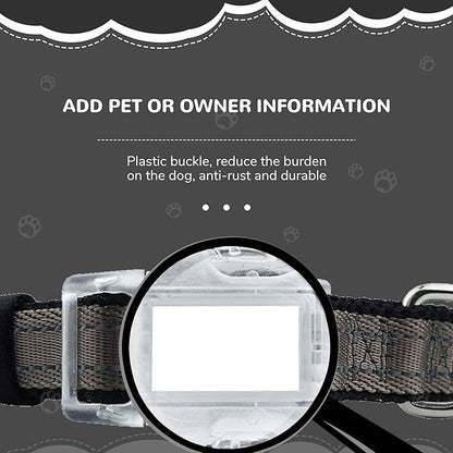 Reflective Dog Collar for Large Dogs Mesh Padded Large Dog Collar, Adjustable Pet Collar with Quick Release Buckle, Durable Breathable &Fade Resistant-Grey