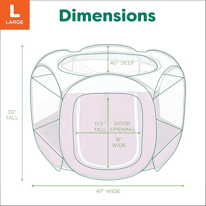 Furhaven Portable Dog Playpen, Cat Playpen, Pet Playground,Kennel Foldable Indoor Outdoor Zippered Puppy Crate - Purple, Large