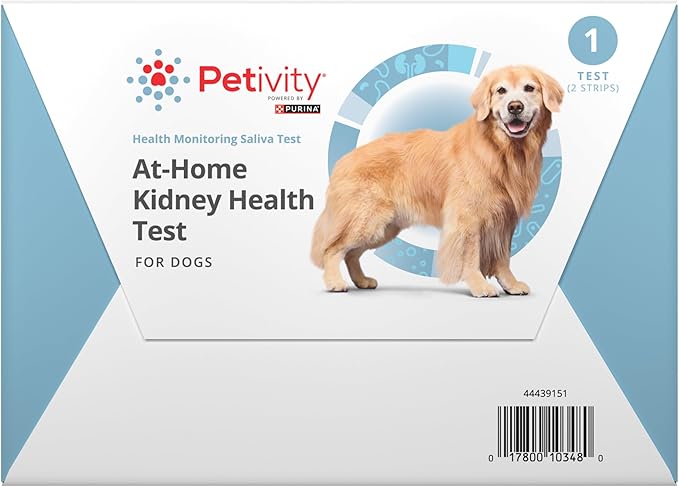 Petivity At-Home Kidney Health Test Kit for Dogs — Quick Saliva Urea Test (2-Minute Home Check), Powered by Purina — Help Detect Early Kidney Changes - (Pack of 1)