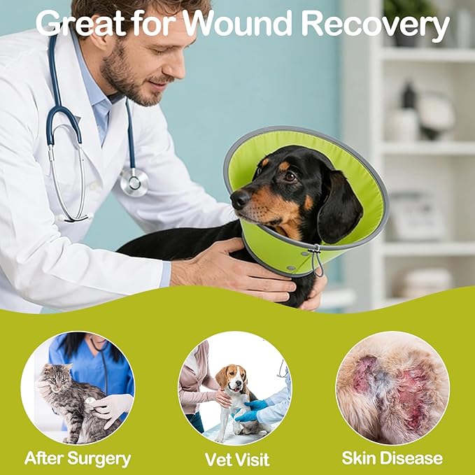 Dog Cone Collar for Dogs After Surgery, Soft Surgery Colla, Adjustable Dog Cone Collar for Pup&Kitty Pet Recovery, Pets Collar