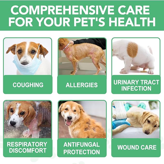 2 Pack Antibiotics for Dogs, Natural Antibiotics for Dogs, Dog Antibiotics, Dog Supplies Antibiotics, Dog Multivitamin for Pets, Natural Dog Antibiotics Supports Dog Allergy and Itch Relief