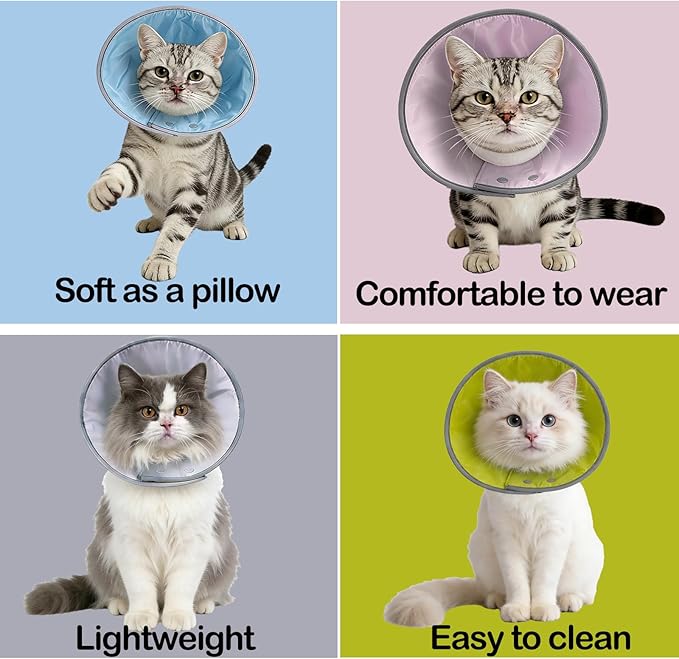 Soft Dog Cone for Small Dogs & Cats, Comfy Dogs Recovery Collar After Surgery, Adjustable E Collar Alternative to Stop Licking, Protective Pets Cones for Pup&Kitty, Comfortable Dog Cones