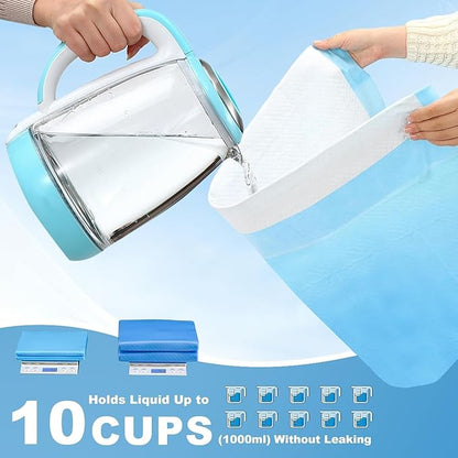 Puppy Pee Pads for Dogs Extra Large 31""x47"" 40 Count, Leak-Proof & Super Absorbent, Thicken Disposable Potty Training Pads for Doggie Cats Rabbits, Quick Dry Pet Piddle Pad, Blue&white