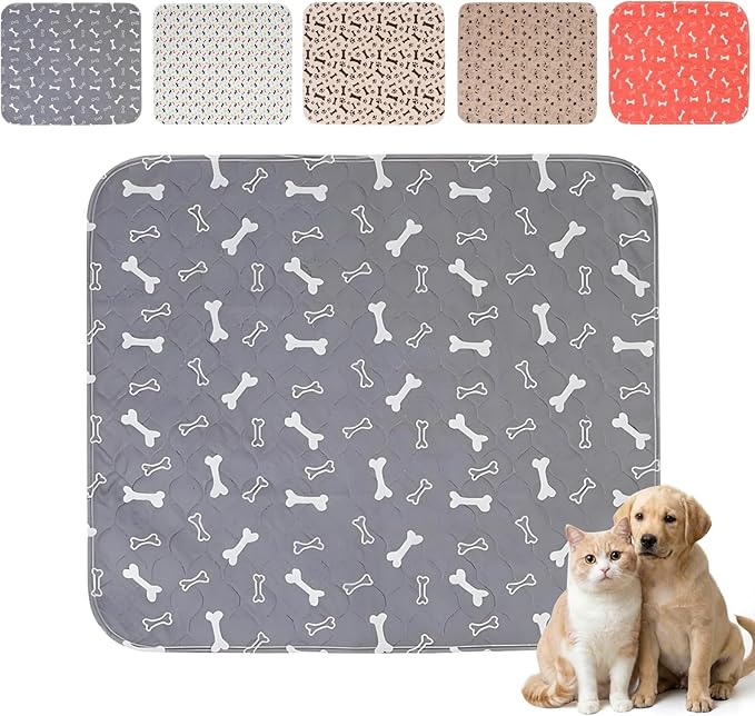 Puppy Pads with Pheromones,Forever Pad,Washable Pee Pads for Dogs,Reusable Pee Pads for Dogs,Waterproof and Leak-Proof,Non-Slip Base Training Pads Suitable for Home and Dog Crates(Gray,S)