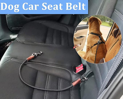 MayPaw Training Tie Down- Short Dog Tether Indoor- Strong Rope Dog Car Leash Seat Belt- 5 Sizes Vehicle Safety Restraint Lead for Small Medium Large Dogs, 33 Inch