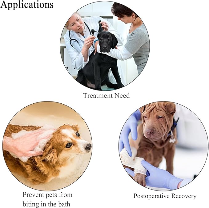 Soft Dog Cone for Small Dogs Flower Dog Cone Collar Adjustable Surgery Recovery Collar for Dogs Frog, Cow, Elephant Pet Cones foe Dogs (Elephant, L)