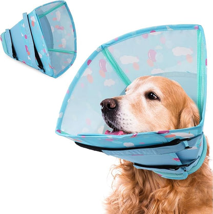 Comfortable Dog Cone - Soft Dog Cone Collar Adjustable Recovery Cone for Dogs to Stop Licking,Small Cone for Dogs,Cute Pet Head Neck Elizabethan Cone,Cone Alternative After Surgery,XS,Blue