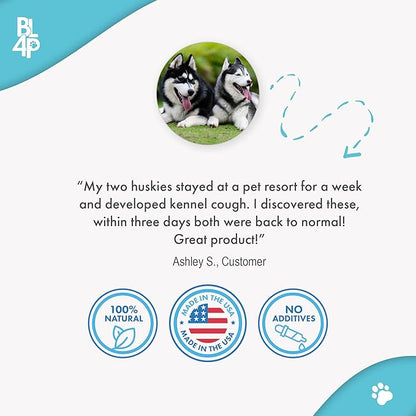 Breathe Easy Natural Cough Relief for Dogs - Gentle Dog Nasal Congestion and Sneezing Relief Plus Trachea and Airway Support Helps Senior & Brachycephalic Dogs Have Easier Days and More Restful Sleep