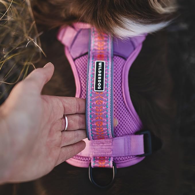 Wilderdog Lightweight Dog Harness with Reflective Straps - Small - Lilac