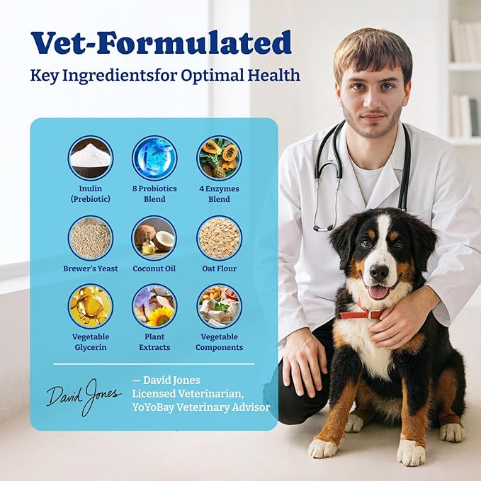 Probiotics for Dogs - 6 Billion CFUs, Dog Probiotics with Prebiotics & Digestive Enzymes for Gut, Immune & Skin Health - Turkey & Pumpkin Flavor, 180 Soft Chews
