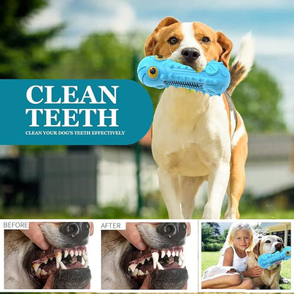 ZIKATON Dog Squeaky Toys for Aggressive Chewers, Durable Chew Toys for Large Medium Breed Dog, Dog Toys, Tough Durable Dogs Toys with Natural Rubber