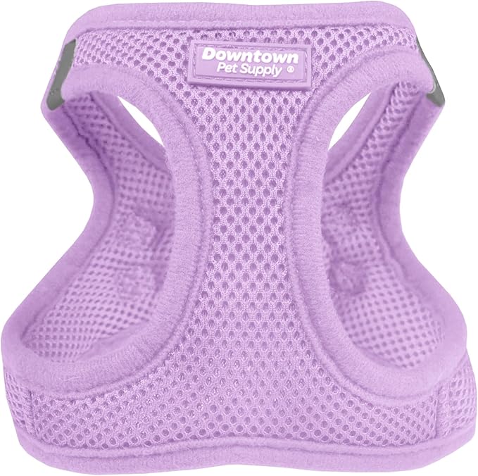 Downtown Pet Supply Step in Dog Harness for Small Dogs - Adjustable, Escape Proof Dog Harness with Reflective Trim - All-Weather, Fast-Drying Padded Mesh Fabric - Lilac, XXS