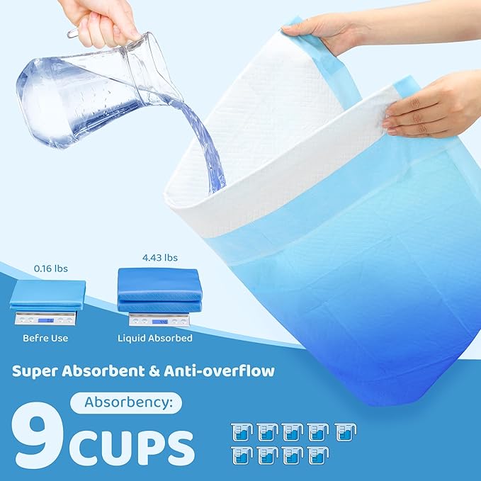 Upgrade Leak-Proof Pet Training and Puppy Pads, Jumbo Pee Pads for Dogs with Thicken Polymer Heavy Absorbency, Quick Dry Disposable Pee Pads for Cats Dogs (150, Regular 30''x36'')