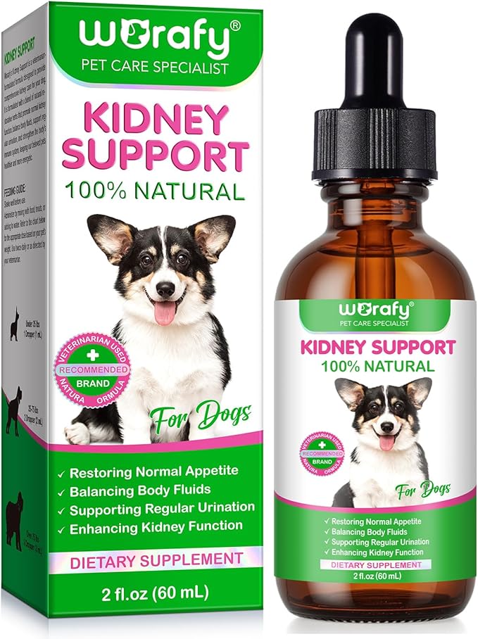 Kidney Support for Dogs,Kidney Function Support Drops for Balancing Body, Supporting Regular Urination, 2 fl.oz /60 ml