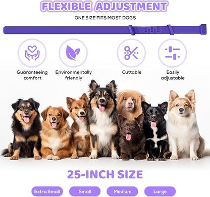 Calming Collar for Dogs 4 Pack, Purple Dog Calming Collar for Anxiety & Stress Relief, Pheromone Dog Collar for Small Medium Large Dogs, Long‑Lasting 60 Days