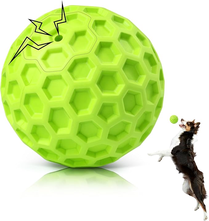 Indestructible Squeaky Dog Balls, Interactive Dog Toys for Aggressive Chewers Large Breed for Relieving Anxiety, Dog Chew Toys Balls for Aggressive Chewers, Outdoor Dog Toys Dog Water Toys