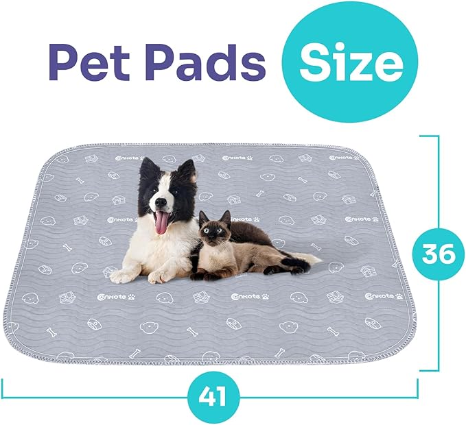 Dog Washable Pee Pads, 2 Pack Large 36"x41" Super Absorbent Reusable Dog Training Pads Puppy Non-Slip Waterproof Mat for Puppy Potty, Playpen, Incontinence