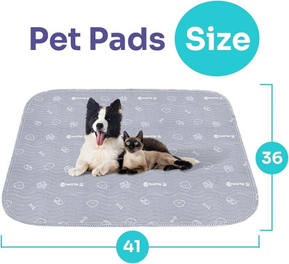 Dog Washable Pee Pads, 2 Pack Large 36"x41" Super Absorbent Reusable Dog Training Pads Puppy Non-Slip Waterproof Mat for Puppy Potty, Playpen, Incontinence