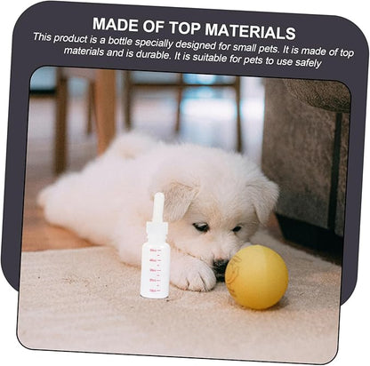 3Pcs PET Feeding Bottles for Small Animals Portable Plastic Milk Bottle Set Flow Nipples for Kittens Puppies and Small Pets