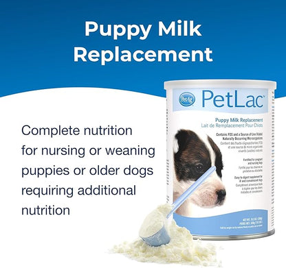 Pet-Ag PetLac Powder for Puppies - 10.5 oz - Puppy Milk Replacement Powder Puppies Newborn to Six Weeks Old - Easy to Digest