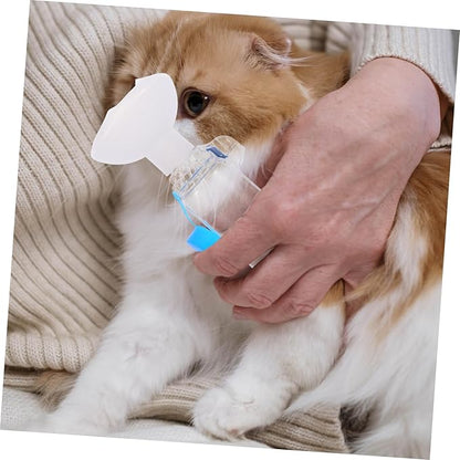 Toddmomy Feline and Canine Face Mask for Cough Relief Breathing Indicator Chamber for Cats and Dogs for Home and