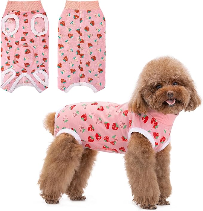 Coppthinktu Recovery Suit for Dogs After Surgery, Dog Onesie Surgery Recovery Suit for Female Spay, Soft Male Surgical Pajamas Bodysuits for Small Medium Puppy to Anti Licking Dog Cone Alternative