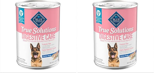 Blue Buffalo True Solutions Digestive Care Wet Dog Food for Adult Dogs,Made with Natural Ingredients,Chicken,12.5-oz. Cans,(Pack of 24)