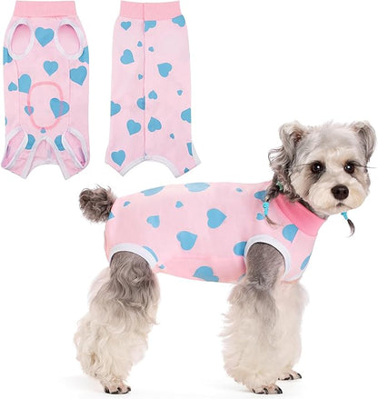 Coppthinktu Recovery Suit for Dogs After Surgery, Dog Onesie Surgery Recovery Suit for Female Spay, Soft Surgical Pajamas Bodysuits for Puppy to Prevent Licking Dog Cone Alternative