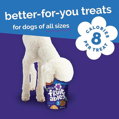 Fruitables Baked Dog Treats, Pumpkin Snacks for Dogs, Low Calorie & Delicious, No Wheat, Corn or Soy, Healthy Puppy Training Treats, Made in The USA, Pumpkin and Blueberry Flavor, 20oz