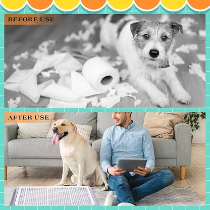 Mifoci 2 Pcs Dog Potty Tray Mesh Puppy Training Pad Holder Floor Protection Portable Pee Pad Pet Toilet Training Tray Litter Box Corner for Medium and Large Dogs (25.6 x 18.9 Inch,Gray)