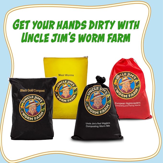 Uncle Jim's Worm Farm 100 Count Mealworms for Reptiles and Chickens | Mealworms for Feeding Lizard, Gecko, Bearded Dragons, Chickens, Birds, and More | Suitable for Fishing Bait