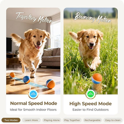 Apasiri Interactive Dog Toys: Shaky Dog Ball with LED Lights, Automatic Moving Dog Toys for Aggressive Chewers, Dog Toys for Large Dogs, Vibrating Dog Toy Balls for Small, Medium - (3.74 in Diameter)