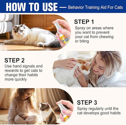 Cat Deterrent Spray for Pee, 2Pack 4oz Dog Urinating Repellent Spray, Anti Scratch Furniture Fabric Protector, Pet Corrector Air Spray for Scratching, Kitten Behavior Training, No Chew Marking Indoor