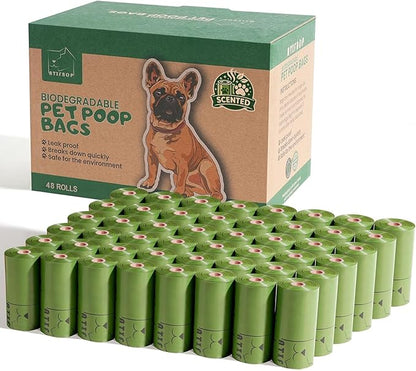 ATIFBOP Biodegradable Dog Poop Bags 720 Count 48 Rolls, Leak Proof and Thicken Pet Poop Bag (Scented)