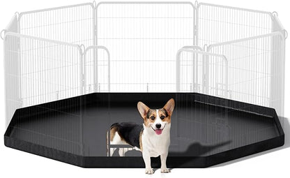 PJYuCien Dog Playpen Bottom Pad - Stabilize the Dog Play Pen, Easy to Clean and Waterproof, Fits Most 8 Panels 32 Inch Width Metal Dog Fence Octagonal Dog Playpen(Only PlayPen Bottom Pad, No Playpen)
